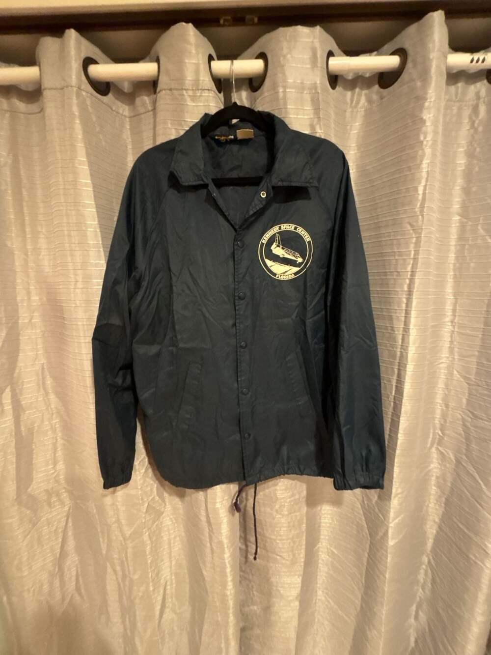 Vintage Weather Wise Sportswear Kennedy Space Center Florida Nylon Coaches Jacke